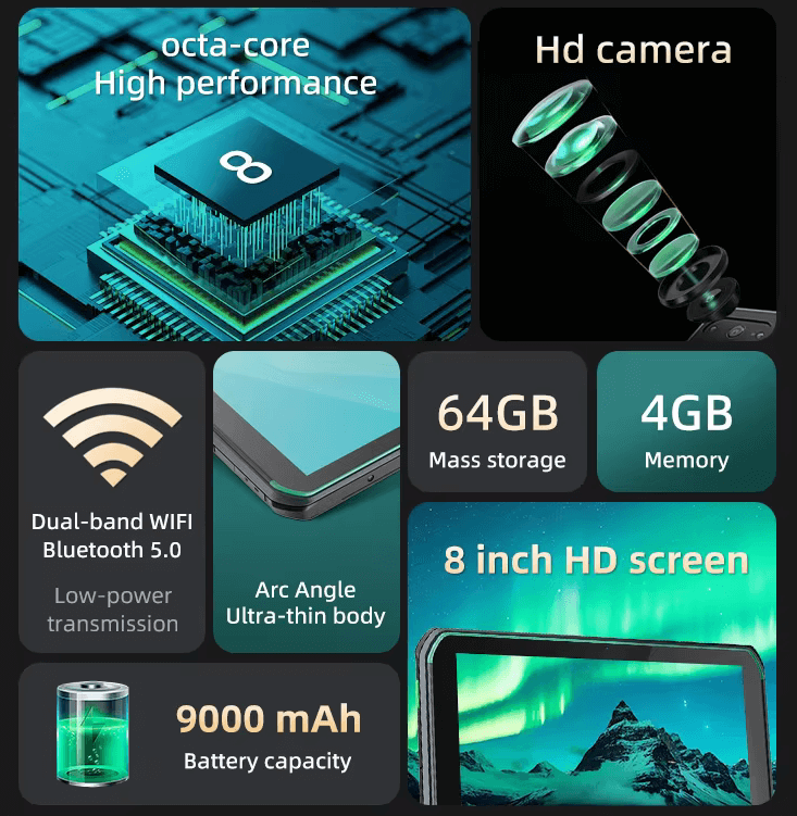 8-Inch 4G/5G Enterprise Tablet LS-D801