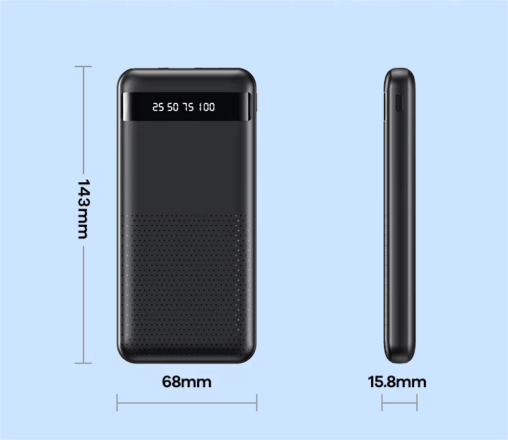 10000mAh Pocket Power Bank | Ultra-Light for Nurses & Retail PDA Users LS-FC1