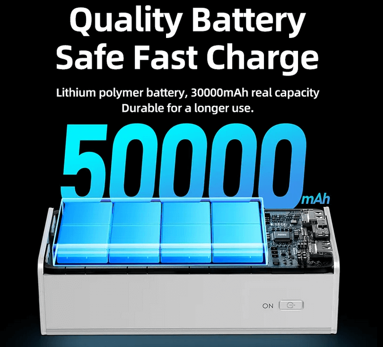 50000mAh Outdoor Power Bank with Flashlight | 7-Day Emergency Backup (UN38.3 Certified) LS-FC5