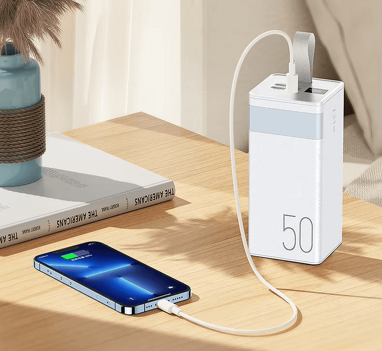 50000mAh Outdoor Power Bank with Flashlight | 7-Day Emergency Backup (UN38.3 Certified) LS-FC5