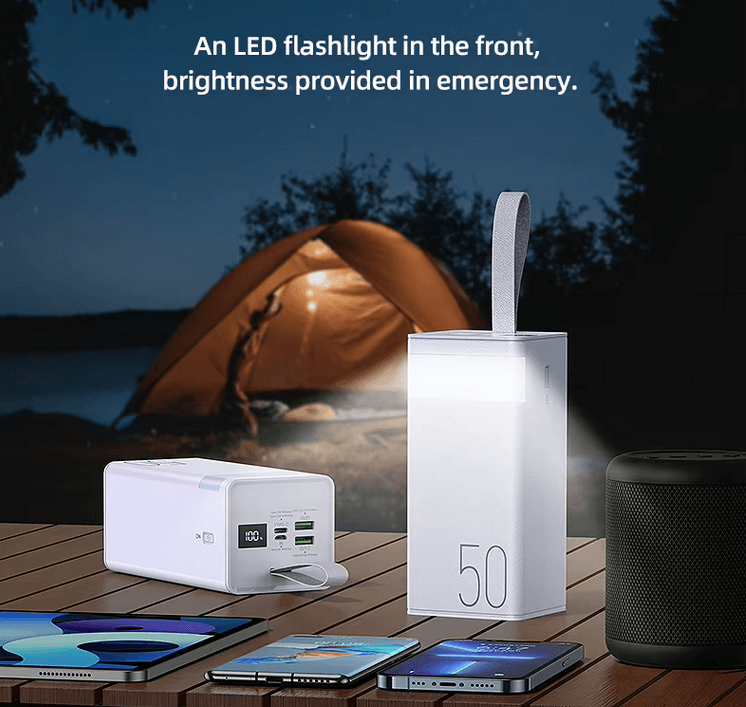 50000mAh Outdoor Power Bank with Flashlight | 7-Day Emergency Backup (UN38.3 Certified) LS-FC5