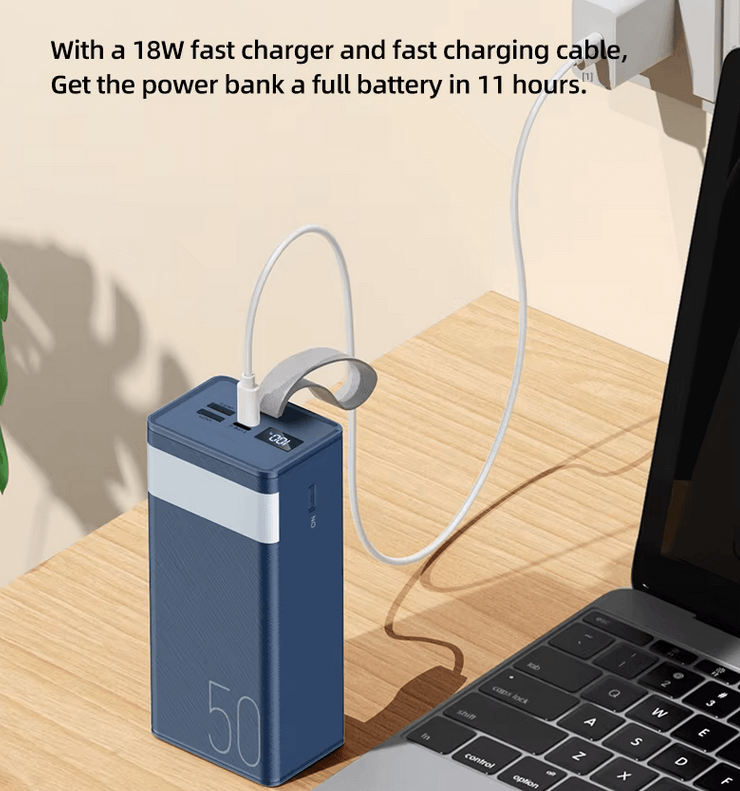 50000mAh Outdoor Power Bank with Flashlight | 7-Day Emergency Backup (UN38.3 Certified) LS-FC5