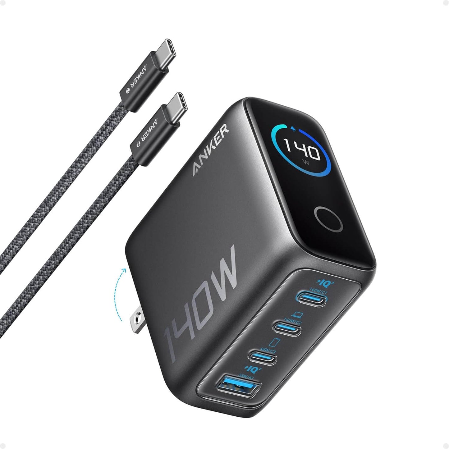 Anker Laptop Charger, 140W USB C  Faster Charger B2697