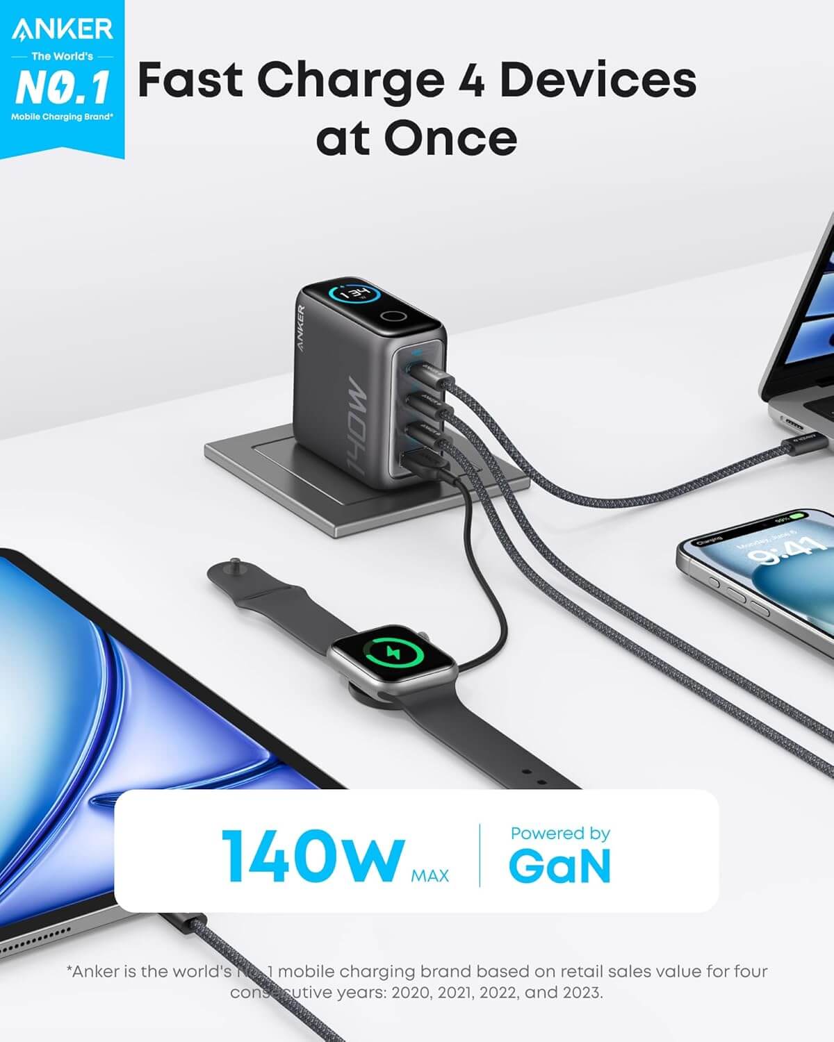 Anker Laptop Charger, 140W USB C  Faster Charger B2697