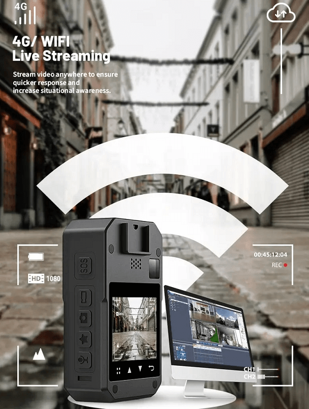 4G Facial recognition Body-Worn Camera LS-M520