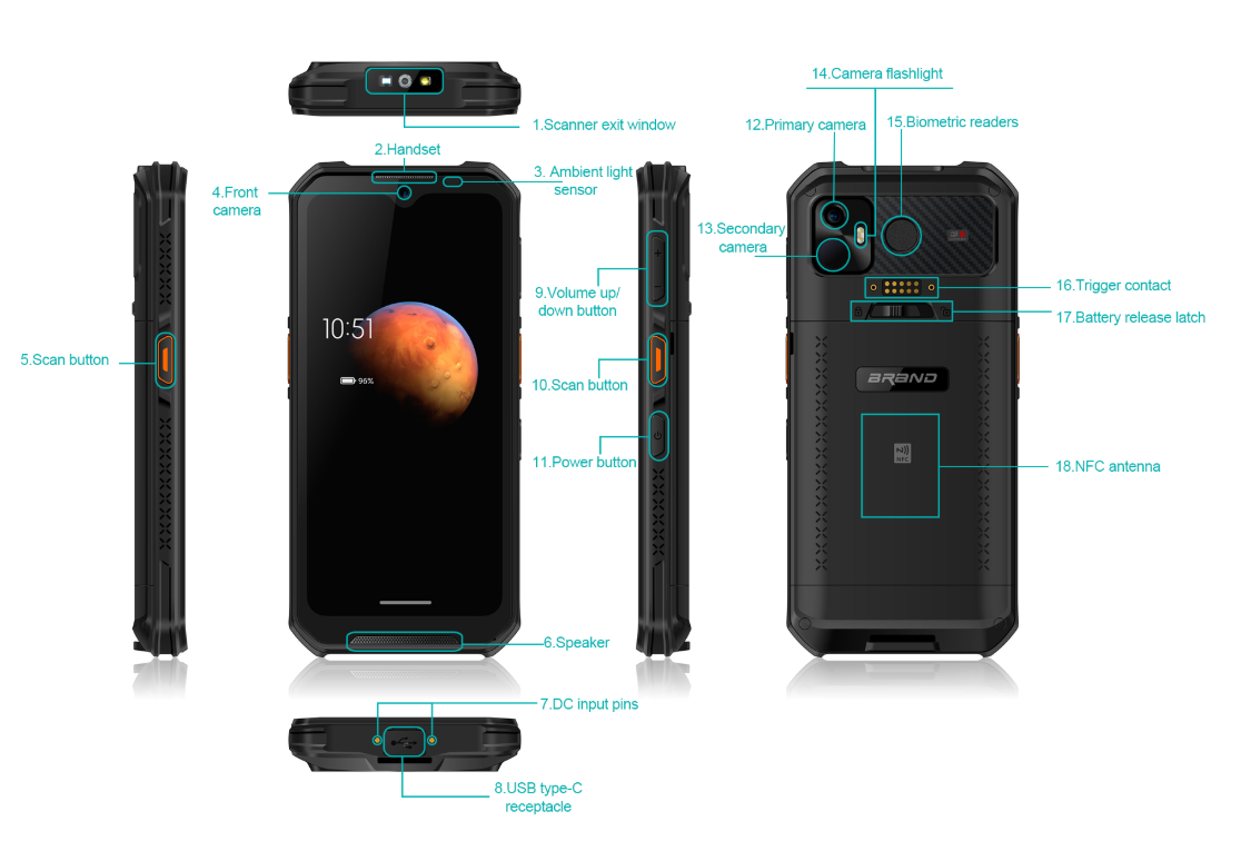 6Inch 4G Rugged PDA Mobile Computer LS-KP26D