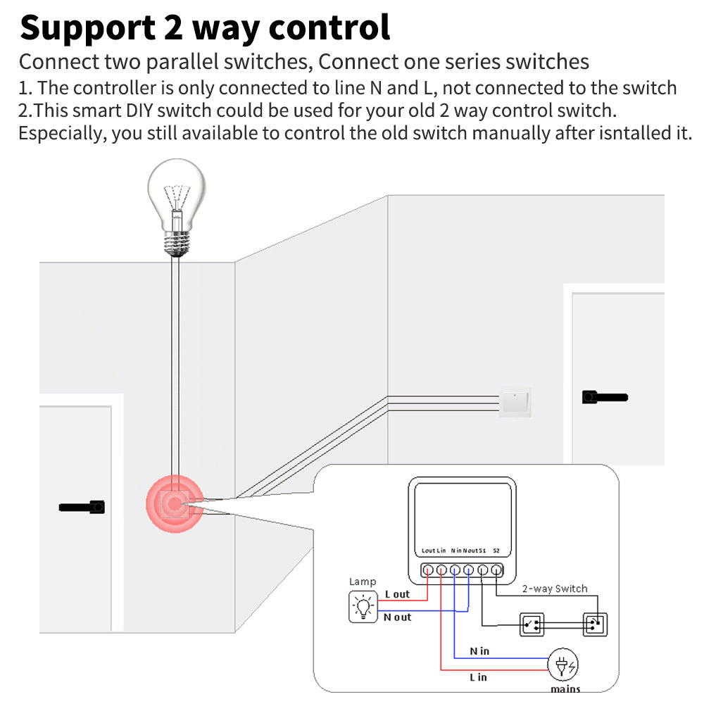 16A mini WiFi Interruptor Smart Switch