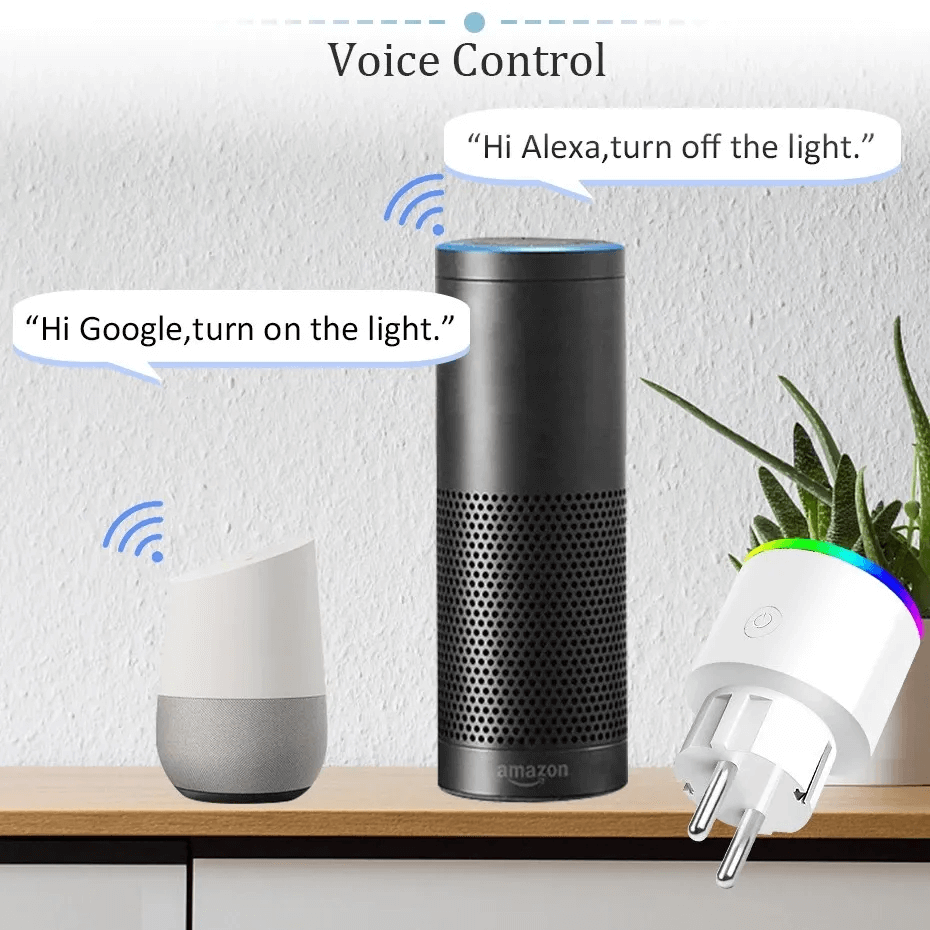 16A EU WiFi Smart Plug Socket With RGB LED Night Light LS-R1