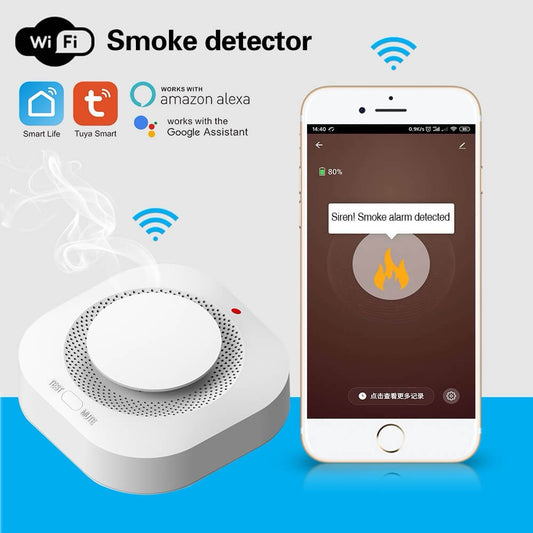 Smart Smoke Sensor Tuya App Zigbee Fire Alarm