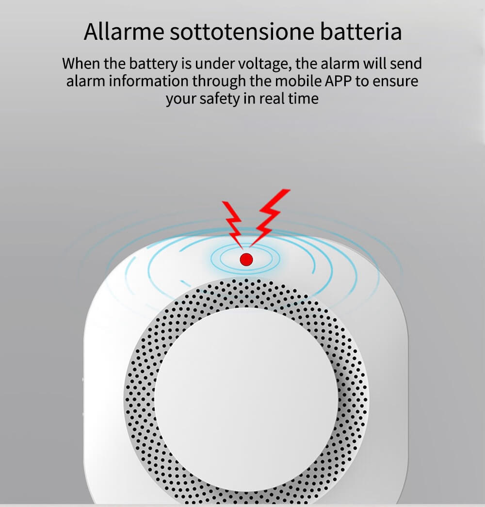 Smart Smoke Sensor Tuya App Zigbee Fire Alarm