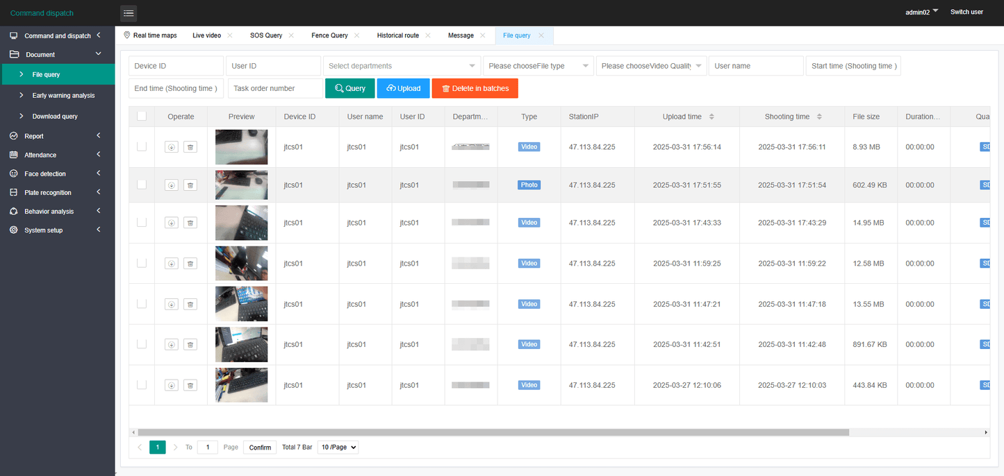 Dispatch Platform Software for Body Worn Camera