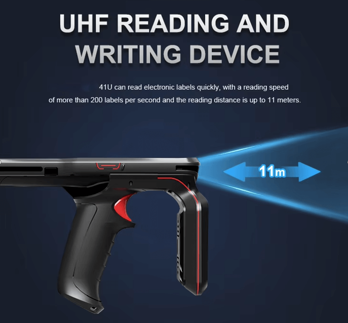Leeshion industry handheld UHF RFID reader LS-N41U with Honeywell barcode scanner
