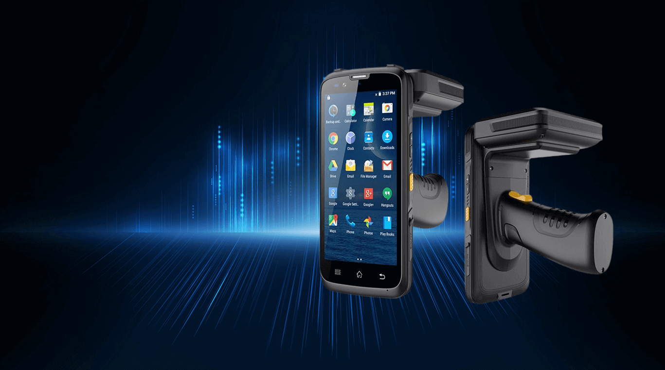 Leeshion factory industry handheld uhf rfid reader LSHC720S with 10000mAh battery