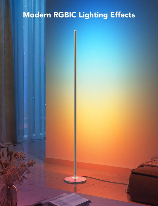 LED Corner RGBIC Floor Lamp Works with Alexa