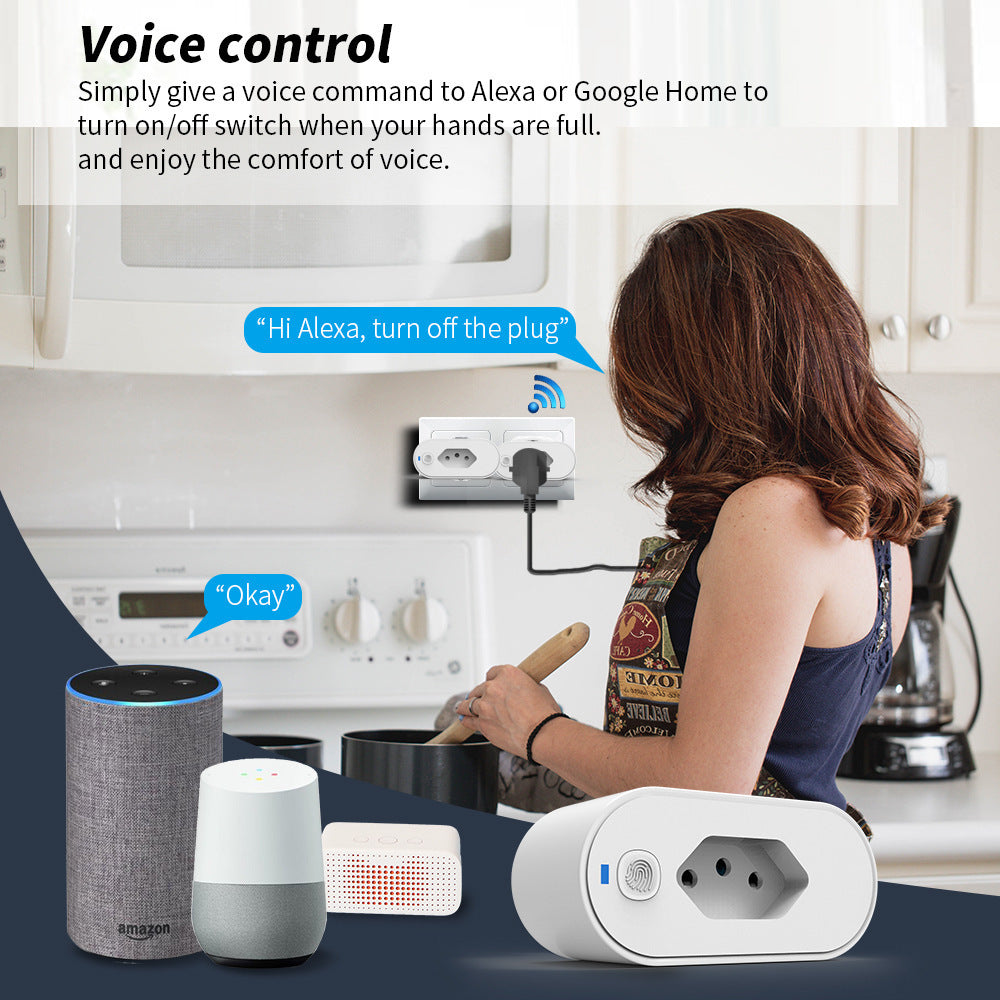 Brazilian Standards Smart Socket for Alexa/Google Home