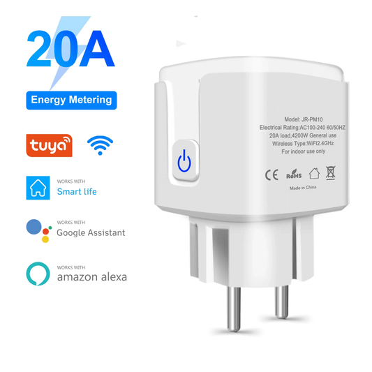 20A 220V Wireless Wifi Smart Plug EU standard