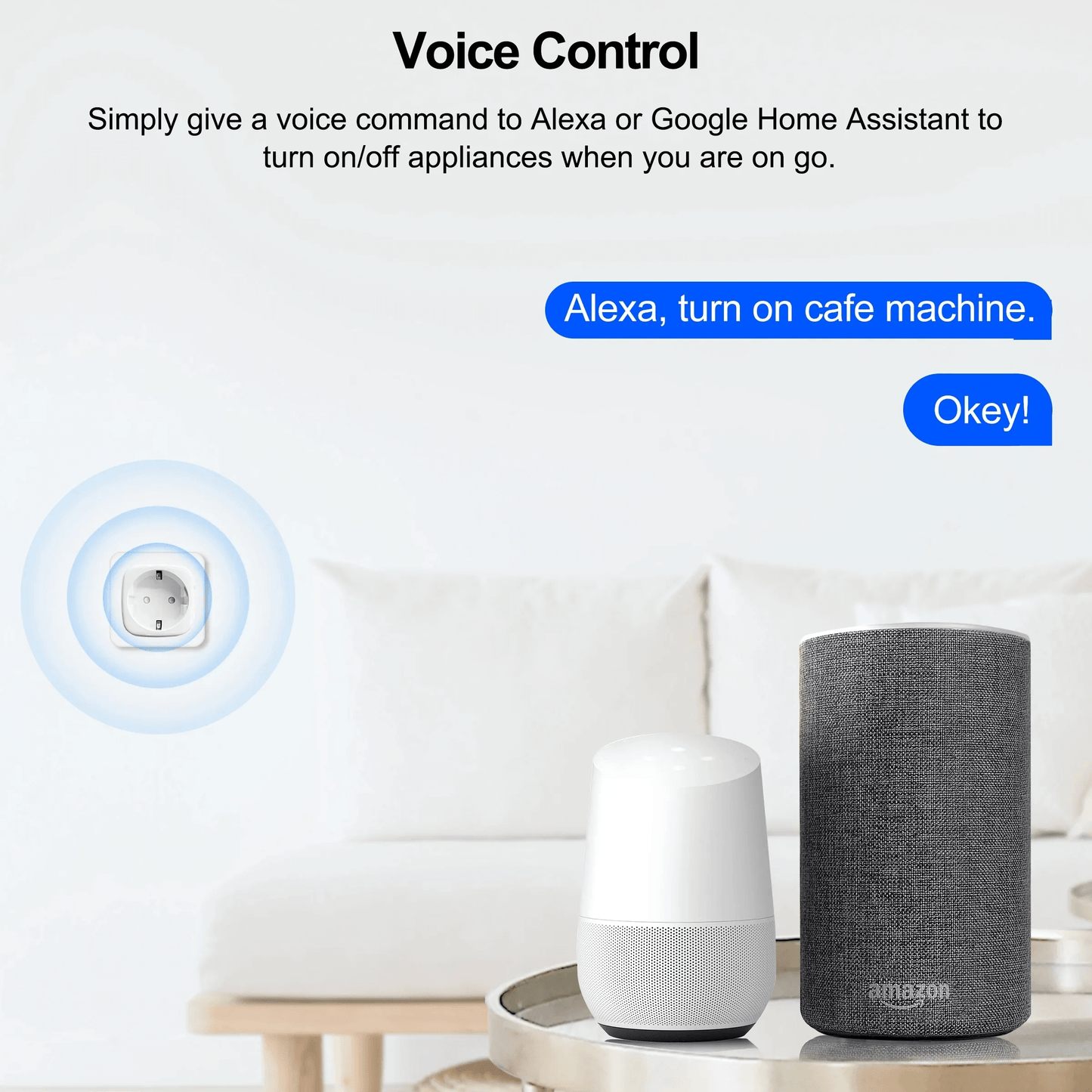 20A 220V Wireless Wifi Smart Plug EU standard