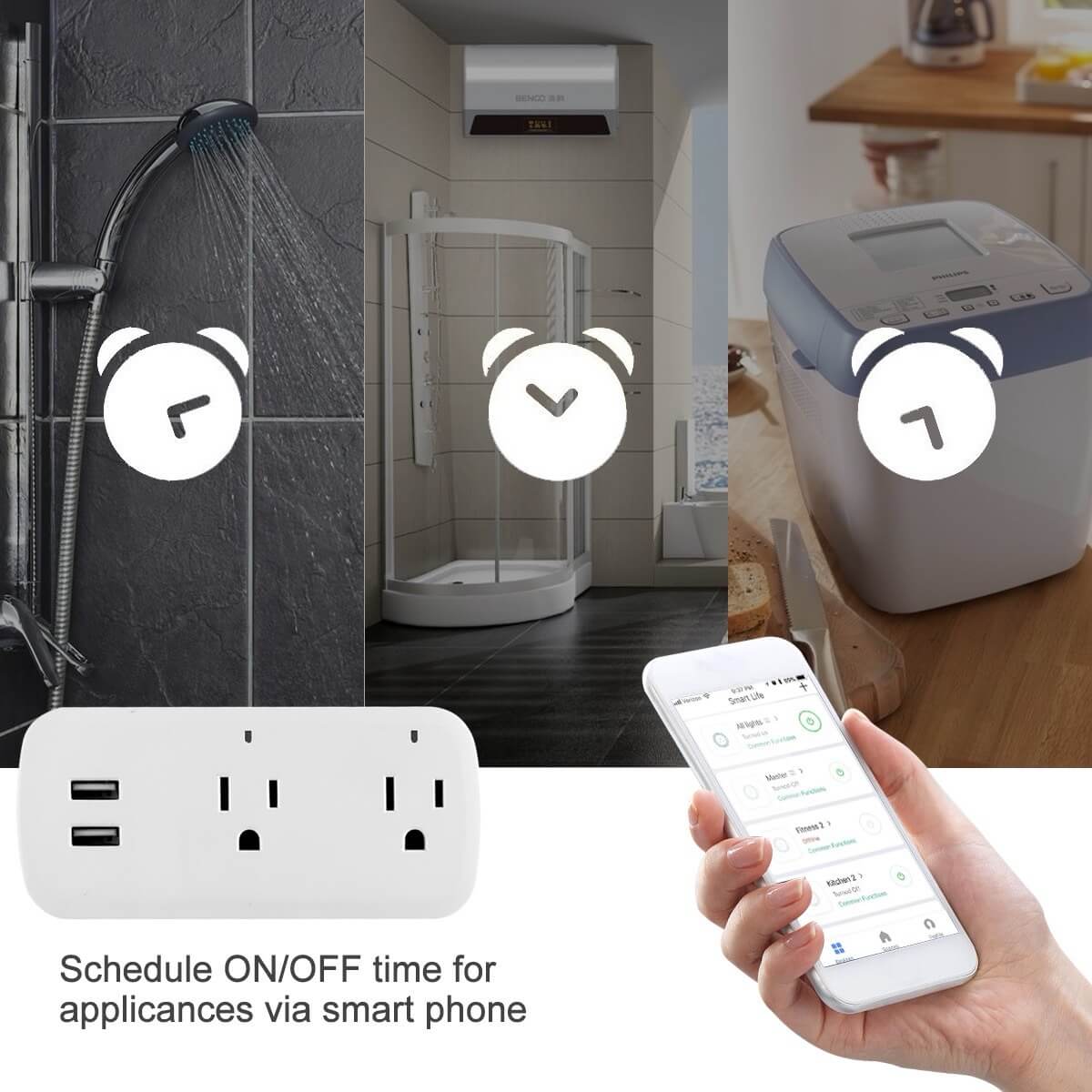 Tuya WIFI Smart Socket with USB Port