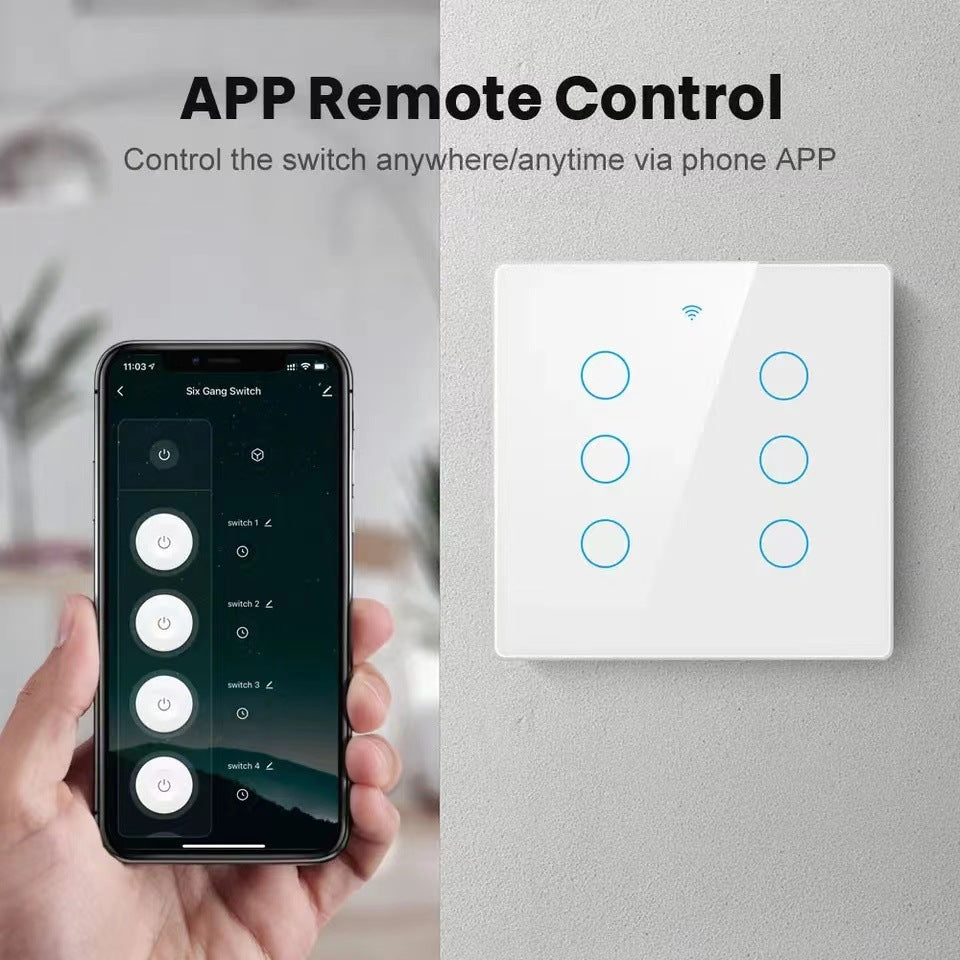 Zigbee Tuya Smart Switch OEM Brazilian Standard 6-Gang