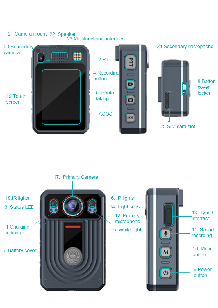 4G Body-Worn Camera LS-Z2B